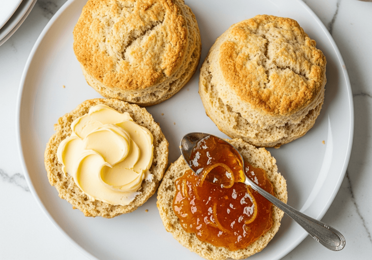 Americanized Irish Soda Bread Scones with Kerrygold and Marmalade