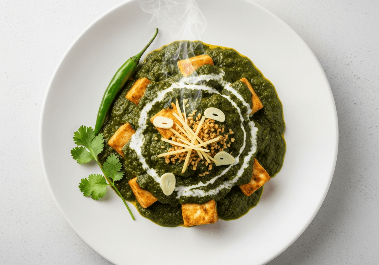 Lehsuni Palak Paneer