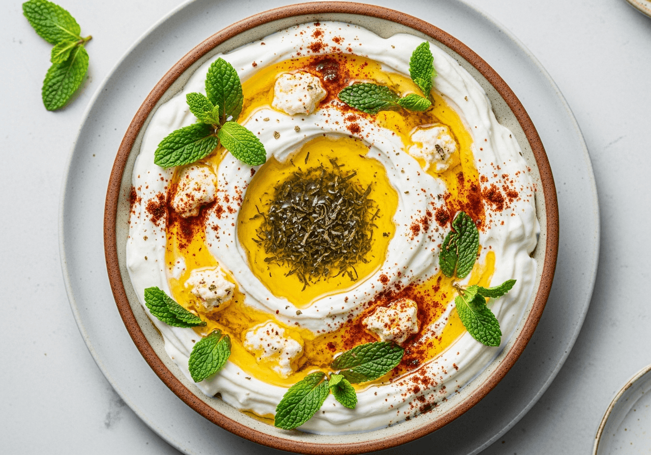 Haydari (Minty Brown Butter, Feta, and Strained Yogurt Dip)