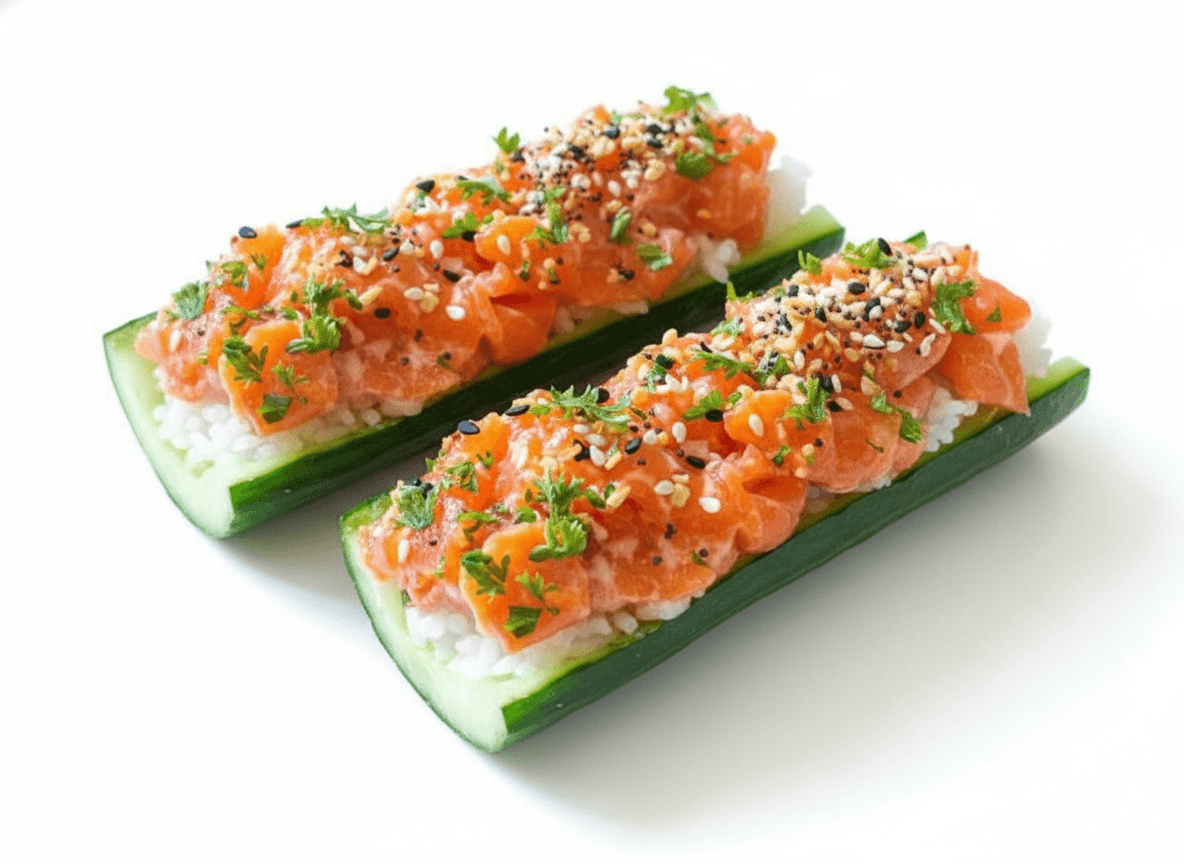 The "NYC Delicatessen" Everything Bagel Smoked Salmon & Cucumber Boats