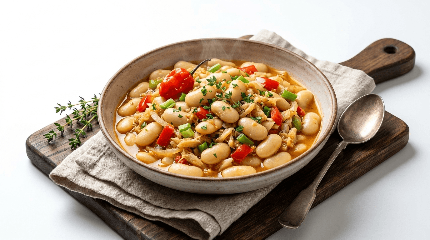 Saltfish and Butter Beans Cook-Up
