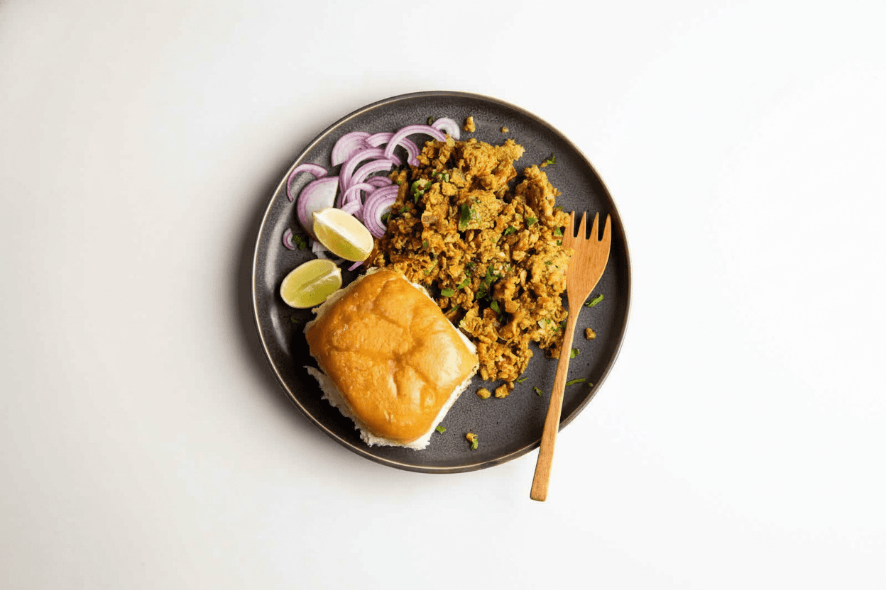 Dhaba-Style Anda Bhurji with Buttered Pav