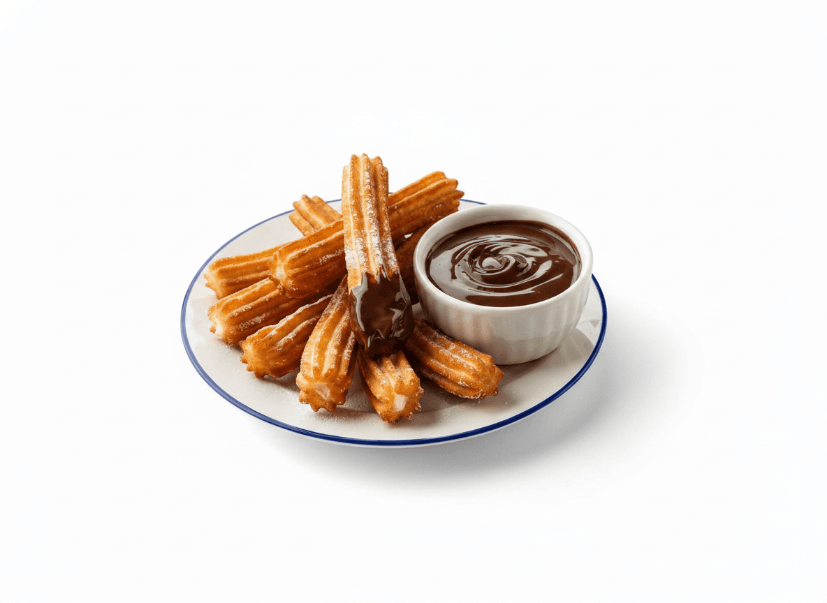 Churros Rústicos con Chocolate a la Taza
