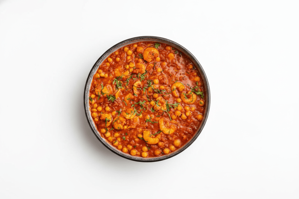 Garbanzos con Langostinos